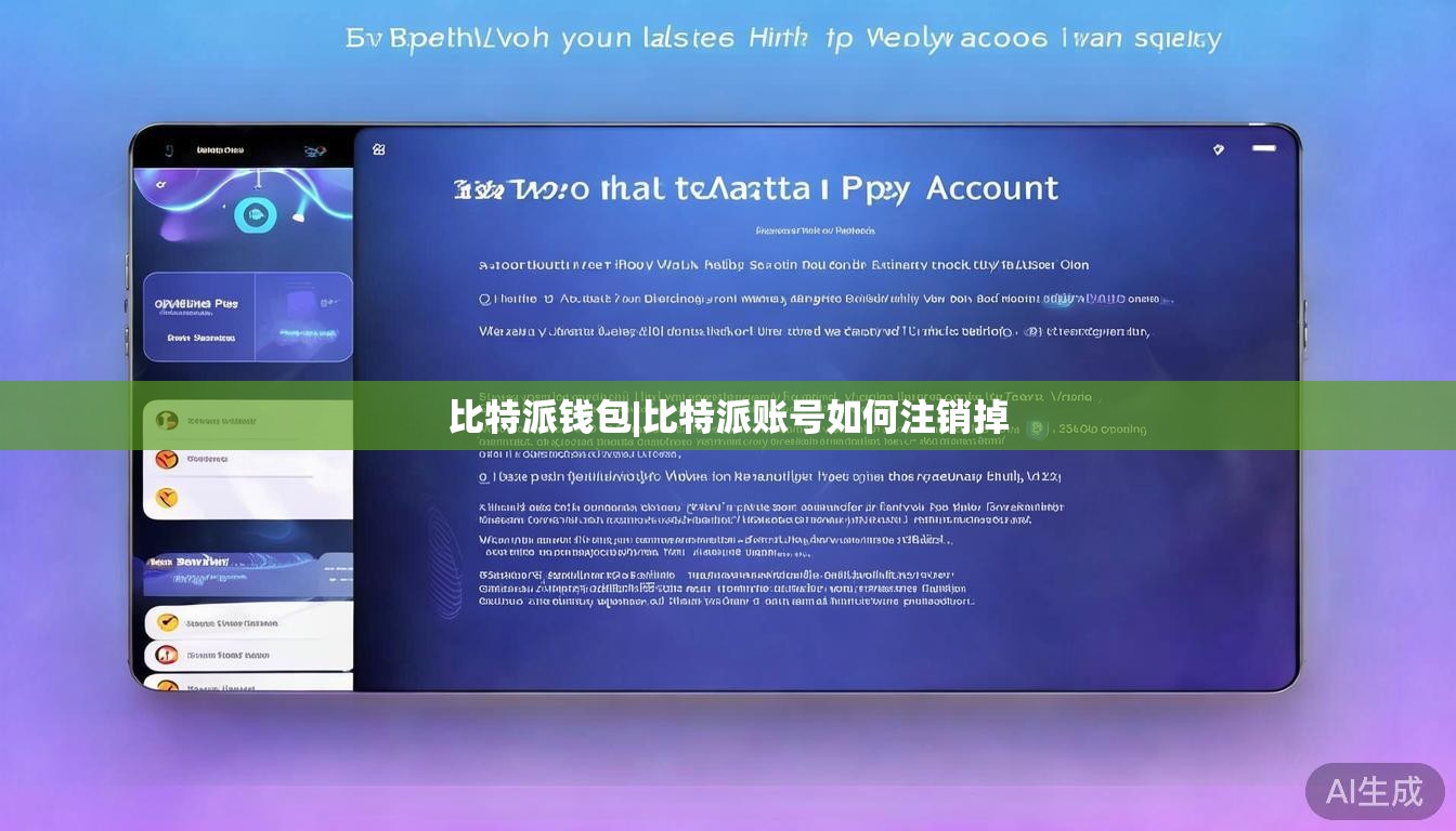 比特派钱包|比特派账号如何注销掉  第1张