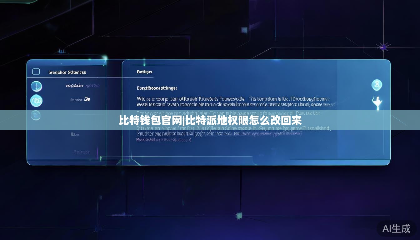 比特钱包官网|比特派地权限怎么改回来 第1张 比特钱包官网|比特派地权限怎么改回来 第1张